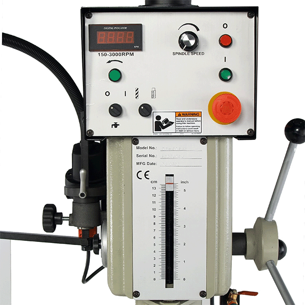 Baileigh DP-1000VS Variable Speed Drill Press Controls