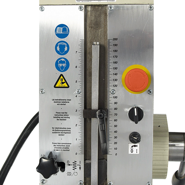 Baileigh DP-1500G Gear Driven Drill Press Controls